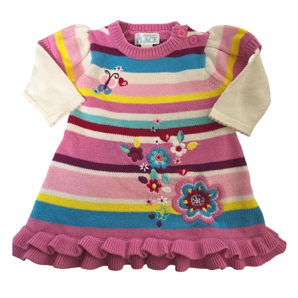 Baby Girl Sweater Dress Bundle The‎ Childrens Place/ Garanimals 0-3M Lot of 2
